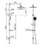 BUILDER PROJECT TWIN SHOWER SET MATTE BLACK (NR232105MB)