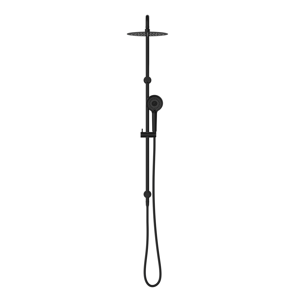 Round Project Twin Shower 4 Star Rating Matte Black