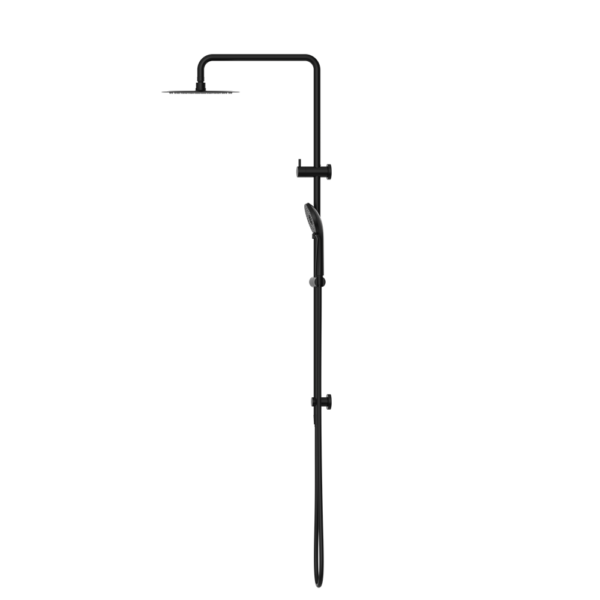 ROUND PROJECT TWIN SHOWER 4 STAR RATING MATTE BLACK (NR232105fMB)