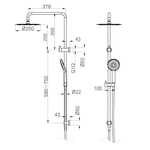 Dolce II Twin Shower Gun Metal