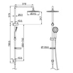 BUILDER PROJECT TWIN SHOWER BRUSHED NICKEL (NR232105cBN)