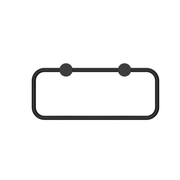 NEW MECCA TOWEL RING MATTE BLACK (NR2380AMB)