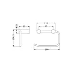 NEW MECCA TOILET ROLL HOLDER BRUSHED NICKEL (NR2386BN)