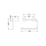 NEW MECCA TOILET ROLL HOLDER BRUSHED BRONZE (NR2386BZ)