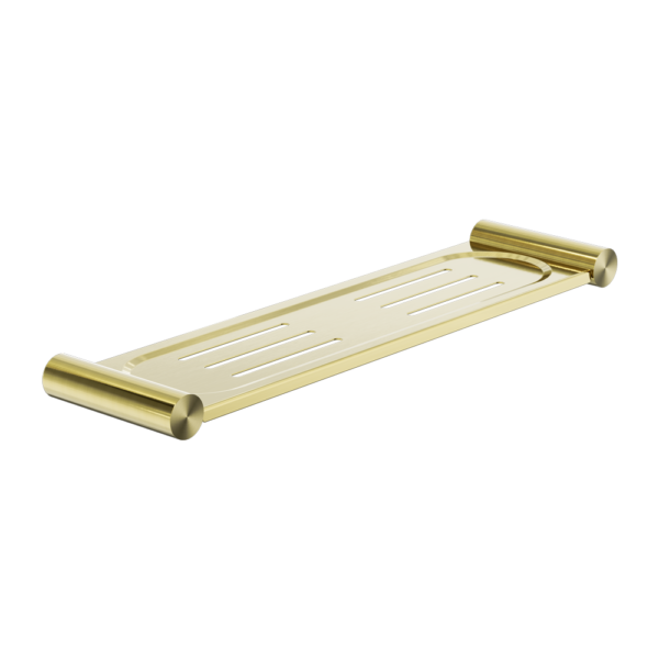 NEW MECCA METAL SHOWER SHELF BRUSHED GOLD (NR2387aBG)