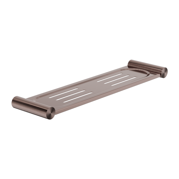NEW MECCA METAL SHOWER SHELF BRUSHED BRONZE (NR2387aBZ)