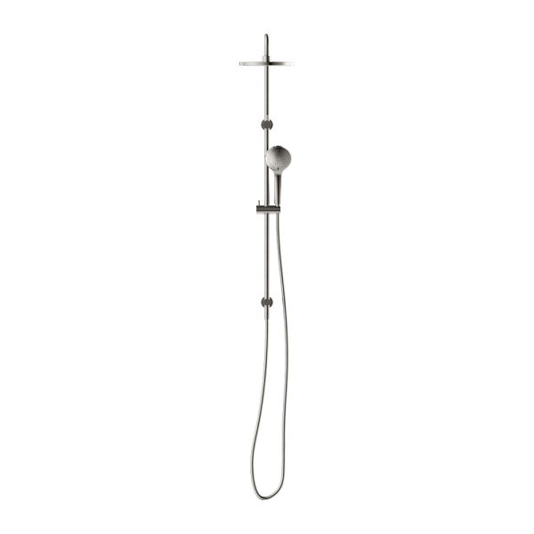 Round Twin Shower With Air Shower I Brushed Nickel (NR250805d01BN)