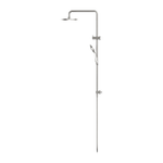 Round Twin Shower With Air Shower I Brushed Nickel (NR250805d01BN)