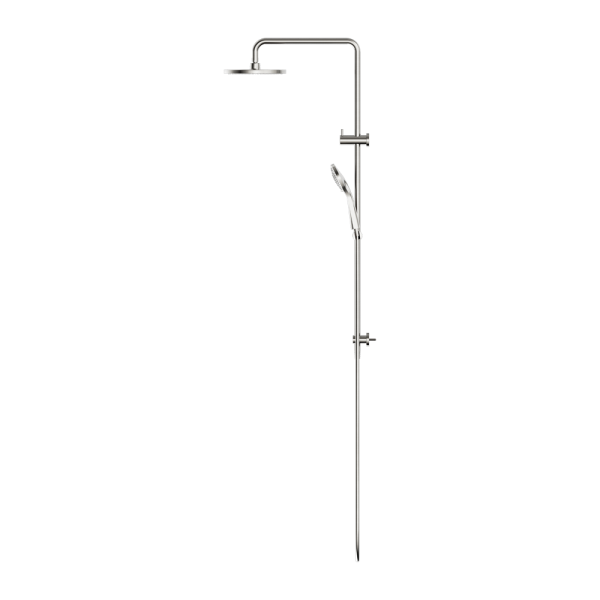 Round Twin Shower With Air Shower I Brushed Nickel (NR250805d01BN)