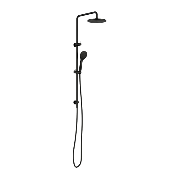 Round Twin Shower With Air Shower I Matte Black (NR250805d01MB)