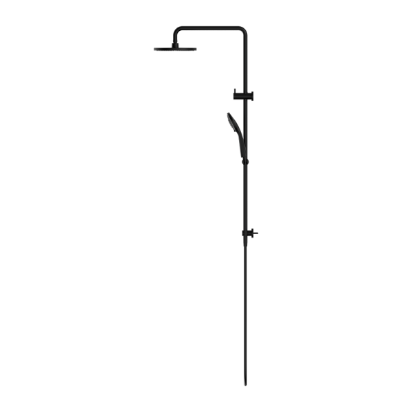 Round Twin Shower With Air Shower I Matte Black (NR250805d01MB)