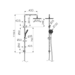 Round Twin Shower With Air Shower II Chrome (NR250805d02CH)
