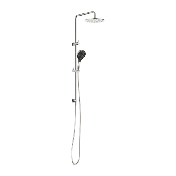 Round Twin Shower With Air Shower II Brushed Nickel (NR250805d02BN)