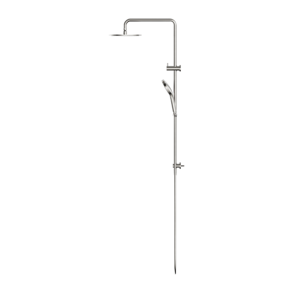 Round Twin Shower With Air Shower II Brushed Nickel (NR250805d02BN)