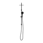 Round Twin Shower With Air Shower II Matte Black (NR250805d02MB)