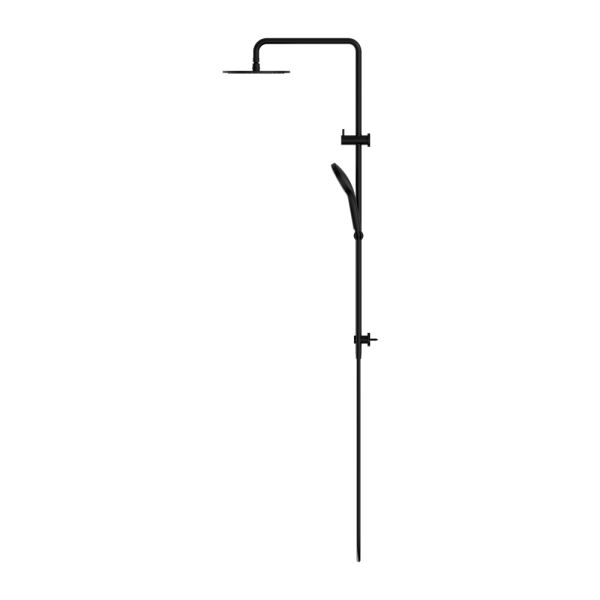 Round Twin Shower With Air Shower II Matte Black (NR250805d02MB)