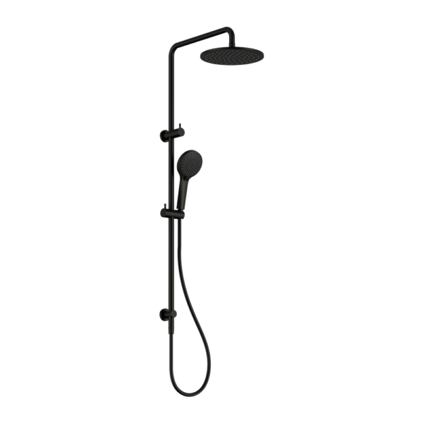 Round Twin Shower Matte Black (NR250805dMB)
