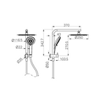 Mecca 2 In 1 Twin Shower Chrome (NR250805eCH)