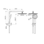 MECCA 2 IN 1 TWIN SHOWER CHROME (NR250805bCH)