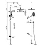 Opal Twin Shower Set With Air Shower Bg Nr251905Bbg