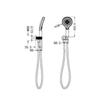 OPAL SHOWER ON BRACKET GRAPHITE (NR251905cGR)