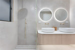 SLIM SHOWER ON BRACKET BRUSHED GOLD (NR307BG)