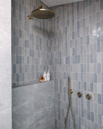 SLIM SHOWER ON BRACKET BRUSHED GOLD (NR307BG)