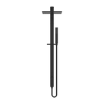 ASTRA RAIN SQUARE TWIN SHOWER SINGLE HOSE MATTE BLACK (NR281305cMB)