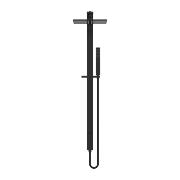 ASTRA RAIN SQUARE TWIN SHOWER SINGLE HOSE MATTE BLACK (NR281305cMB)