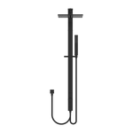 ASTRA RAIN SQUARE TWIN SHOWER DOUBLE HOSE MATTE BLACK (NR281305dMB)