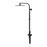 ASTRA RAIN SQUARE TWIN SHOWER DOUBLE HOSE MATTE BLACK (NR281305dMB)