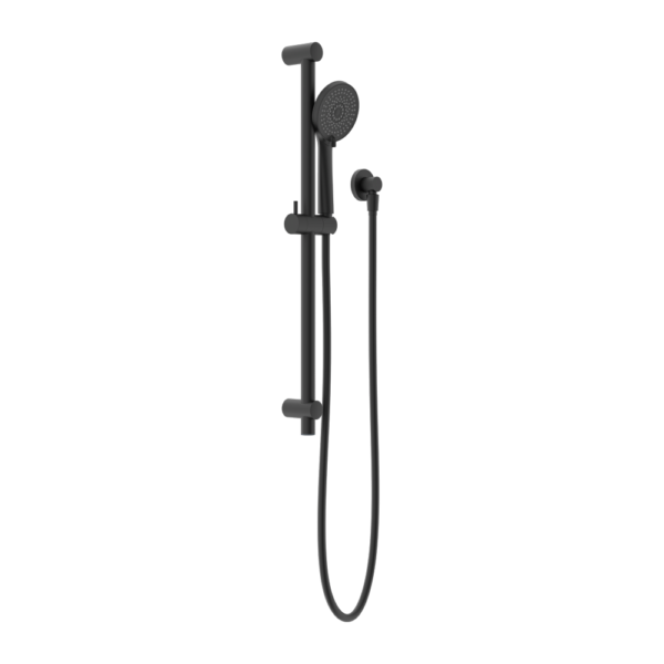 ROUND METAL PROJECT RAIL SHOWER MATTE BLACK (NR318MB)