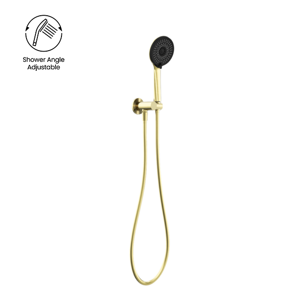 Project Round Shower On Bracket 4 Star Rating Brushed Gold (NR320BG)