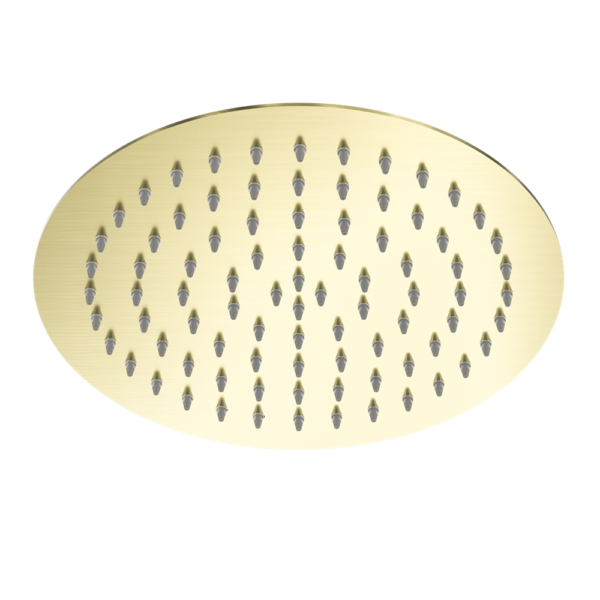 250mm Round Stainless Steel Shower Head 4 Star Rating Brushed Gold (NR507036BG)