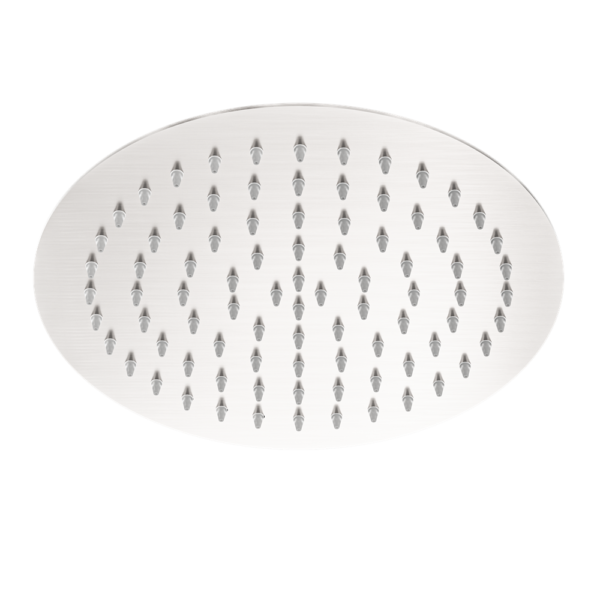 250mm Round Stainless Steel Shower Head 4 Star Rating Brushed Nickel (NR507036BN)