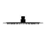 250mm Round Stainless Steel Shower Head 4 Star Rating Matte Black (NR507036MB)