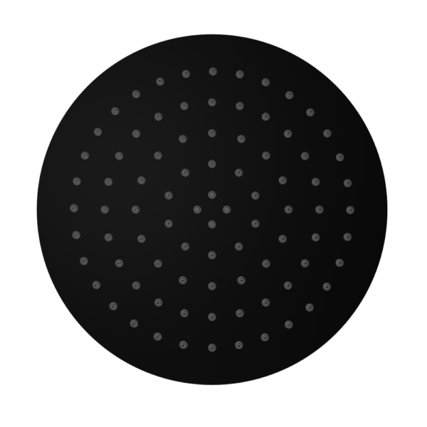 250mm Round Stainless Steel Shower Head 4 Star Rating Matte Black (NR507036MB)