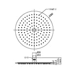 Zen SS316L 300mm Round Shower Head Brushed Gold (NR508041BG)