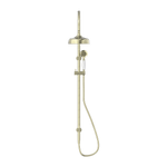 YORK TWIN SHOWER WITH WHITE PORCELAIN HAND SHOWER AGED BRASS (NR69210501AB)