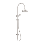 York Twin Shower With White Porcelain Hand Shower Brushed Nickel (NR69210501BN)