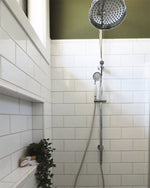 YORK TWIN SHOWER WITH WHITE PORCELAIN HAND SHOWER CHROME (NR69210501CH)