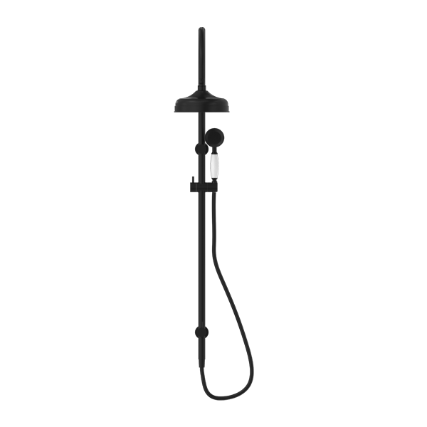 YORK TWIN SHOWER WITH WHITE PORCELAIN HAND SHOWER MATTE BLACK (NR69210501MB)