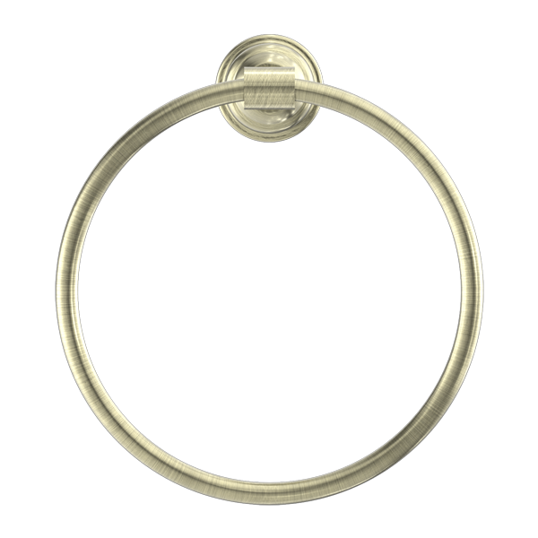 YORK TOWEL RING AGED BRASS (NR6980AB)
