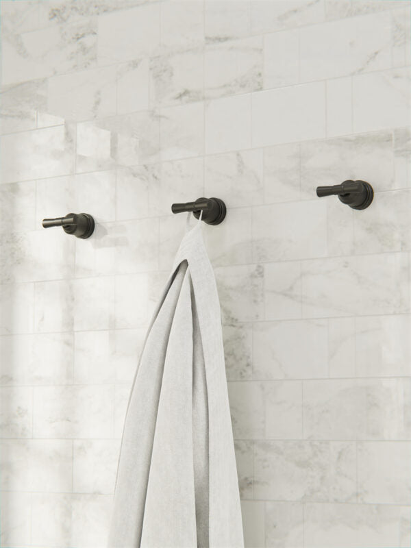 YORK ROBE HOOK MATTE BLACK (NR6982MB)