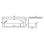 BIANCA TOILET ROLL HOLDER WITH PHONE HOLDER GUN METAL (NR9086aGM)