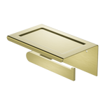 BIANCA TOILET ROLL HOLDER WITH PHONE HOLDER BRUSHED GOLD (NR9086aBG)