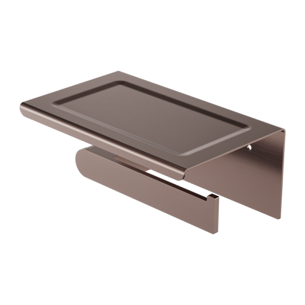 Bianca Toilet Roll Holder With Phone Holder Brushed Bronze (NR9086aBZ)