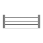 BIANCA TOWEL RACK GUN METAL (NR9089GM)