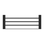 BIANCA TOWEL RACK MATTE BLACK (NR9089MB)