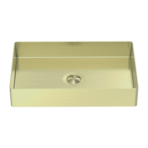 OPAL RECTANGLE STAINLESS STEEL BASIN BRUSHED GOLD (NRB3555BG)
